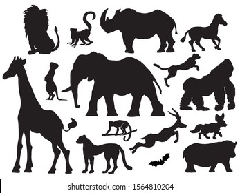 Jungle Animals Outlines Images, Stock Photos & Vectors | Shutterstock