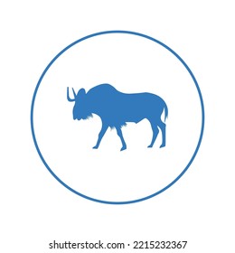African animal wildebeest gnu icon | Circle version icon |