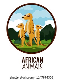 African animals cartoon