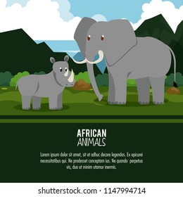 African animals cartoon