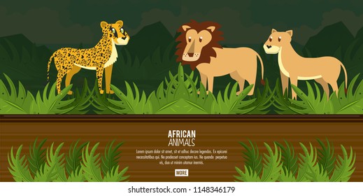 African animals concept