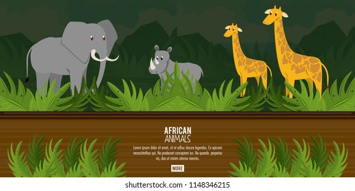 African animals concept