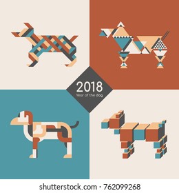 African animals cut paper art style. Cut style landscape origami concept. Carving Safari park. Vector illustration