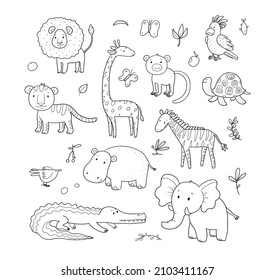 346 Tiger Elephant Monkey Snake Parrot Images, Stock Photos & Vectors ...