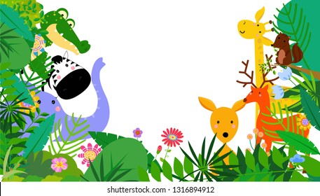 African Animals Frame 