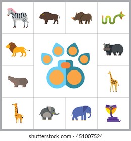 African Animals Icon Set
