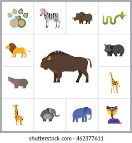African Animals Icon Set