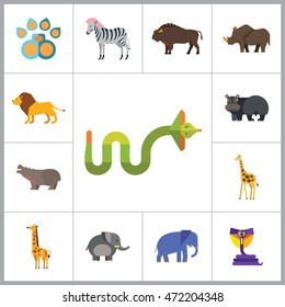 African Animals Icon Set