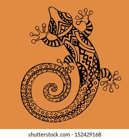  African animals. lizard