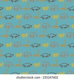 African animals pattern
