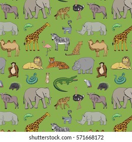 african animals pattern