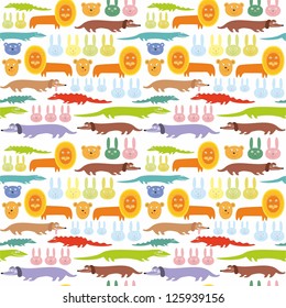 african animals seamless pattern