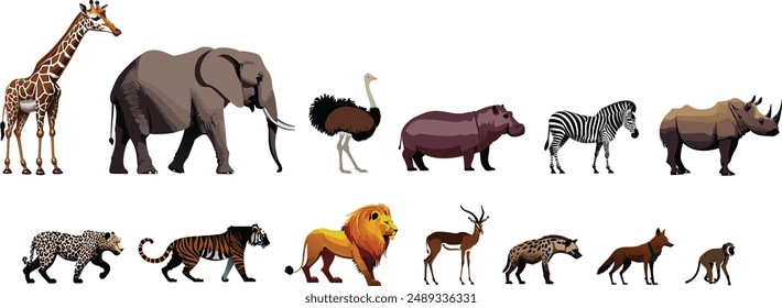 African Animals Set for your Design Project