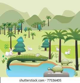 african animals vector illustration