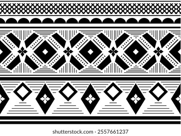 African art decoration tribal geometric, drawing of ancient ethnic traditional symbols and ornate.