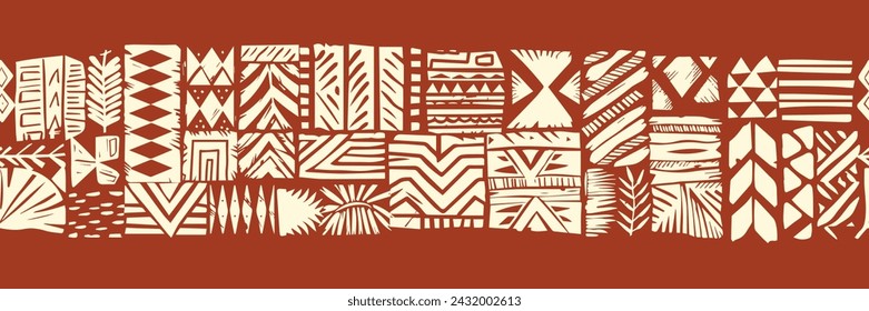 African Aztec Doodle Ethnic Grunge Mexican Pattern.Tribal Drawing  Geometric Navajo Abstract Peru.Drawn Native American Graphic Indian Stripe Handmade Mexico Wallpaper Art Print Textile Fabric .