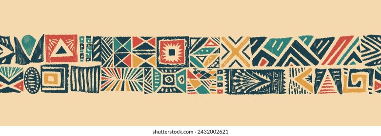 African Aztec Doodle Ethnic Grunge Mexican Pattern.Tribal Drawing  Geometric Navajo Abstract Peru.Drawn Native American Graphic Indian Stripe Handmade Mexico Wallpaper Art Print Textile Fabric .