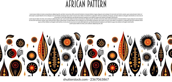 African background design template for cover design, magazine cover, banner, card design, flyer design.