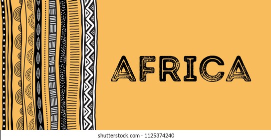 African background, flyer with tribal traditional grunge pattern. Concept design