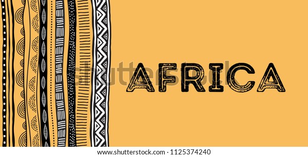 Afrikanischer Hintergrund Flyer Mit Traditionellem Stammbaummuster Stock Vektorgrafik Lizenzfrei
