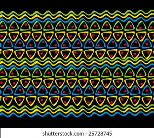 African background with triangle and eye