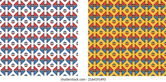Geometrischer gemischter afrikanischer und Bauhaus-Vektor
