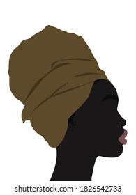 African beautiful woman vector illustration