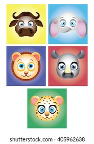 The African Big 5 illustrations