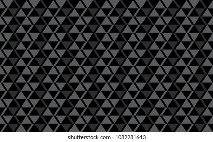 African Black and Charcoal Gray Geometric Seamless Vector Pattern Tile. Futuristic Fabric Texture. Ethnic Textile Print. Modern Tribal Background.