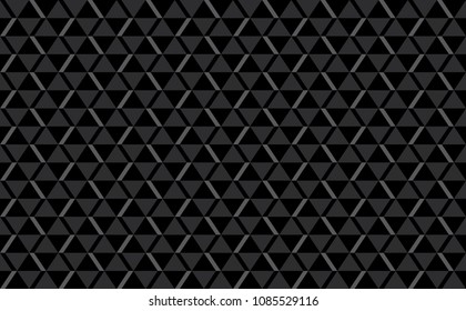 
African Black and Charcoal Gray Geometric Seamless Vector Pattern Tile. Futuristic Fabric Texture. Ethnic Textile Print. Modern Tribal Background.