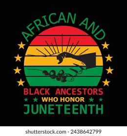 African and Black T-Shirt Design