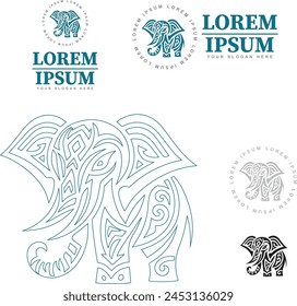 African Blue Elephant - Classic Logo
