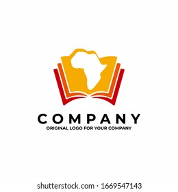 African Book logos for Learning education. can be used as symbols, brand identity, company logo, icons, or others.