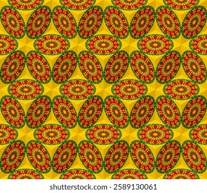 african box pattern. mandala flower background. vector illustration