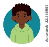 african boy avatar icon isolated