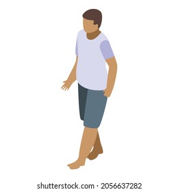 African boy icon. Isometric of african boy vector icon for web design isolated on white background