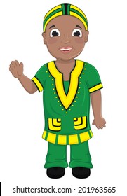 African Boy Vector Illustration