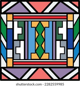 african bright color pattern design