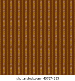 African brown striped seamless pattern. Hand drawn vector background