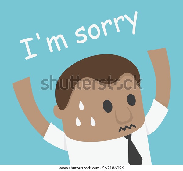 African Businessman Hand Shock Says Sorry Stock Vector Royalty Free