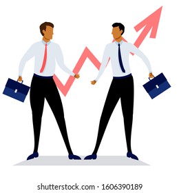 African businessman and managers conversation, vector icons illustration. Character cartoon isolated