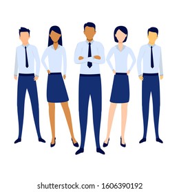 African businessman and managers conversation, vector icons illustration. Character cartoon isolated