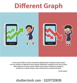 African Businesswoman Different Graph Infographic