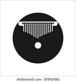 African calimba simple icon on white background