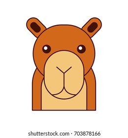 african camel isolated icon