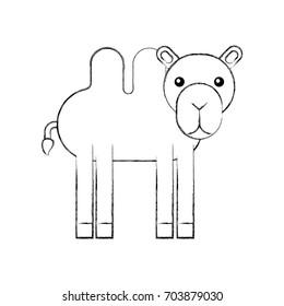 african camel isolated icon