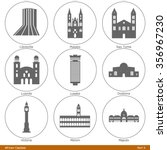 African Capitals. Icon Set (Part 5)