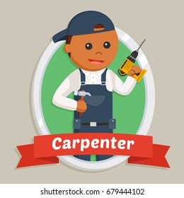 african carpenter in emblem