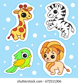 African cartoon animals