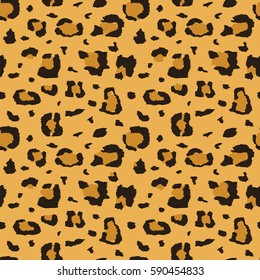 African cheetah, leopard fur vector seamless texture, fabric print